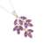 Amethyst pendant necklace, 'Glittering Autumn' - Marquise Amethyst Pendant Necklace Crafted in India (image 2c) thumbail