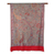 Reversible modal jacquard shawl, 'Paisley Extravagance' - Red Jamawar Style Paisley and Floral Shawl (image 2d) thumbail