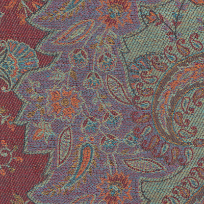 Reversible modal jacquard shawl, 'Paisley Delight' - Reversible Modal Jacquard Shawl in Muted Jewel Tones