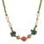 Quartz and agate beaded necklace, 'Forest Flair' - Quartz and Agate Beaded Long Necklace Crafted in India (image 2a) thumbail