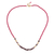Garnet and quartz beaded long necklace, 'Boho Glamour' - Garnet and Quartz Beaded Long Necklace from India