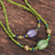 Agate and quartz beaded strand necklace, 'Forest Connection' - Agate and Quartz Beaded Strand Necklace from India (image 2b) thumbail