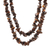 Tiger's eye beaded strand necklace, 'Elegant Color' - Tiger's Eye Beaded Strand Necklace Crafted in India
