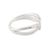 Sterling silver band ring, 'Illusory Knot' - Knot Shape Sterling Silver Band Ring from India (image 2b) thumbail
