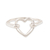 Sterling silver band ring, 'Luminous Heart' - Heart-Shaped Sterling Silver Band Ring from India thumbail