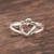 Sterling silver band ring, 'Expression of Romance' - Sterling Silver Heart Band Ring Crafted in India (image 2) thumbail