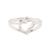 Sterling silver band ring, 'Expression of Romance' - Sterling Silver Heart Band Ring Crafted in India thumbail