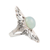Chalcedony cocktail ring, 'Leafy Wreath' - Leaf Pattern Chalcedony Cocktail Ring from India (image 2c) thumbail