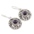 Lapis lazuli dangle earrings, 'Royal Cyclone' - Swirl Pattern Dangle Earrings with Lapis Lazuli Gems
