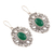 Onyx dangle earrings, 'Green Palace' - Green Onyx Oval Dangle Earrings from India (image 2c) thumbail