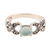 Chalcedony band ring, 'Glorious Gleam' - Wavy Chalcedony Band Ring Crafted in India thumbail