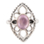 Amethyst cocktail ring, 'Charismatic Petals' - Floral Shape Amethyst Cocktail Ring Crafted in India