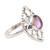 Amethyst cocktail ring, 'Charismatic Petals' - Floral Shape Amethyst Cocktail Ring Crafted in India (image 2c) thumbail