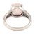 Rose quartz single-stone ring, 'Gleaming Pink' - Rose Quartz Single-Stone Ring Crafted in India (image 2d) thumbail