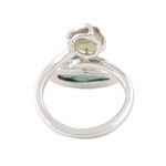 Apatite cocktail ring, 'Nugget Appeal' - Wrap-Style Apatite Cocktail Ring from India