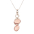Rose quartz pendant necklace, 'Pink Flair' - Rose Quartz Pendant Necklace Crafted in India