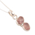Rose quartz pendant necklace, 'Pink Flair' - Rose Quartz Pendant Necklace Crafted in India