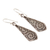 Sterling silver dangle earrings, 'Swirling Blades' - Swirl Pattern Sterling Silver Dangle Earrings from India (image 2c) thumbail