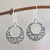 Sterling silver dangle earrings, 'Swirling Loops' - Swirl Pattern Sterling Silver Loop Dangle Earrings (image 2) thumbail