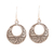 Sterling silver dangle earrings, 'Swirling Loops' - Swirl Pattern Sterling Silver Loop Dangle Earrings thumbail