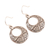 Sterling silver dangle earrings, 'Swirling Loops' - Swirl Pattern Sterling Silver Loop Dangle Earrings (image 2c) thumbail