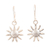 Sterling silver dangle earrings, 'Sunflower Glitter' - Sterling Silver Sunflower Dangle Earrings from India thumbail