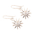 Sterling silver dangle earrings, 'Sunflower Glitter' - Sterling Silver Sunflower Dangle Earrings from India (image 2c) thumbail