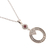 Garnet pendant necklace, 'Egyptian Appeal' - Round Pattern Garnet Pendant Necklace from India (image 2d) thumbail
