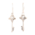 Sterling silver dangle earrings, 'Powerful Keys' - Sterling Silver Key Dangle Earrings from India
