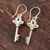 Sterling silver dangle earrings, 'Powerful Keys' - Sterling Silver Key Dangle Earrings from India (image 2b) thumbail