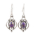 Sterling silver and gemstone dangle earrings, 'Regal Joy' - Sterling Silver and Purple Gemstone Earrings thumbail
