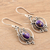 Sterling silver and gemstone dangle earrings, 'Regal Joy' - Sterling Silver and Purple Gemstone Earrings (image 2b) thumbail