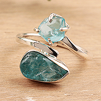 Apatite wrap ring, 'Nuggets'