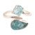 Apatite wrap ring, 'Nuggets' - Blue Apatite Wrap Ring Crafted in India (image 2a) thumbail