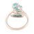 Apatite wrap ring, 'Nuggets' - Blue Apatite Wrap Ring Crafted in India (image 2d) thumbail