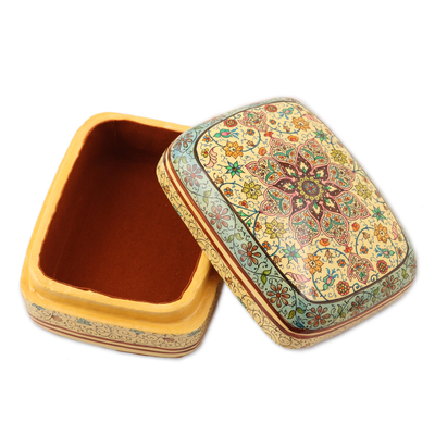 caja de madera decorativa - Caja de madera decorativa inspirada en la alfombra persa