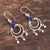 Lapis lazuli and cultured pearl dangle earrings, 'Royal Aesthetic' - Lapis Lazuli and Cultured Pearl Dangle Earrings from India (image 2b) thumbail