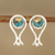 Composite turquoise drop earrings, 'Elegant Vibes' - Composite Turquoise Drop Earrings from India