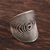 Sterling silver band ring, 'Glorious Circles' - Rope-Pattern Sterling Silver Band Ring from India (image 2) thumbail