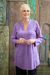 Embroidered cotton long tunic, 'Lilac Garden' - Hand Embroidered Lilac Cotton Tunic from India (image 2b) thumbail