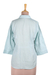 Embroidered cotton blouse, 'Elegant in Mint' - Feminine All Cotton Mint Green Blouse from India (image 2d) thumbail