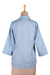 Embroidered cotton blouse, 'Elegant in Sky Blue' - Artisan Designed Sky Blue Embroidered Cotton Blouse (image 2c) thumbail