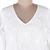 Embroidered cotton caftan, 'Lucknow Lily' - Long White Embroidered Caftan from India (image 2e) thumbail