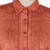 Embroidered cotton long shirt, 'Festive Terracotta' - Embroidered Floral Terracotta Cotton Shirt (image 2e) thumbail