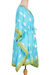 Printed cotton caftan, 'Diamonds Are Forever' - Screen Printed Turquoise Cotton Caftan from India (image 2b) thumbail