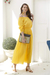 Cotton off-shoulder maxi dress, 'Marigold Muse' - Marigold Yellow Off-Shoulder Maxi Dress (image 2b) thumbail