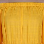 Cotton off-shoulder maxi dress, 'Marigold Muse' - Marigold Yellow Off-Shoulder Maxi Dress