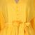 Cotton midi dress, 'Marigold Muse' - Yellow Cotton Empire Waist Midi Dress (image 2c) thumbail