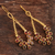 Garnet dangle earrings, 'Brilliant Tears in Red' - Gold Plated Sterling Silver Garnet Teardrop Dangle Earrings