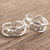 Sterling silver toe rings, 'Cute Sparkle' - Sterling Silver and CZ Toe Rings Crafted in India thumbail